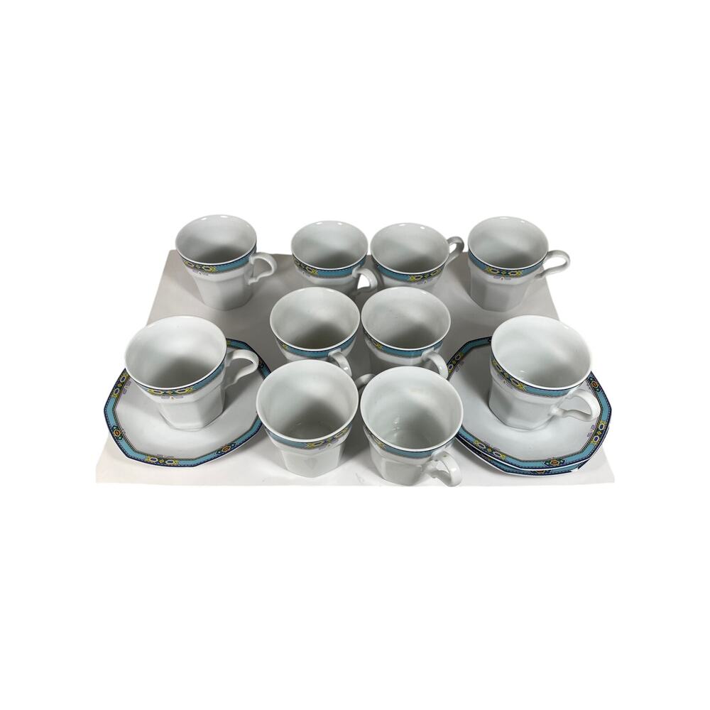 Christopher Stuart Southwest Y0002 Cup & Saucer Set Of 10 Cups and 3 Saucers - Picture 2 of 8